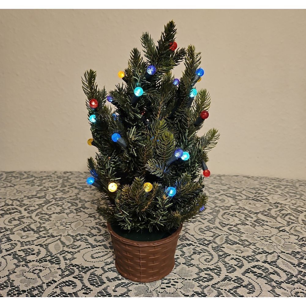 Bethlehem Holiday Pine Tree with Multicolor LED Lights